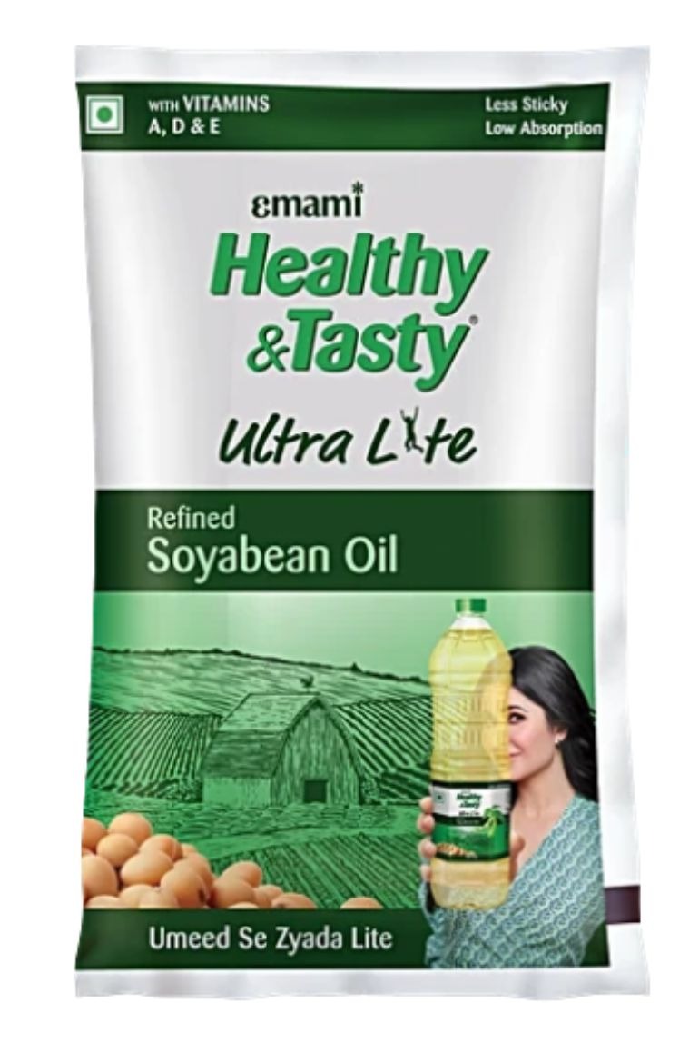 EMAMI Healthy & Tasty Ultra Lite Refined Soyabean Oil Pouch | 750ml